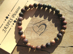 Náušnice měď.kolečka s červ.kamínky