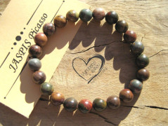 Náušnice měď.kolečka s červ.kamínky