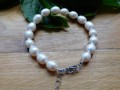 Náramek - Krásné bílé pravé perly
