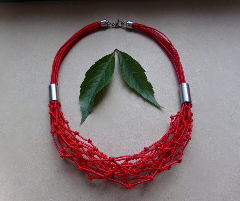 Náhrdelník červený součkový náhrdelník červený součkový 