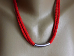 Náhrdelník s nerez trubičkou