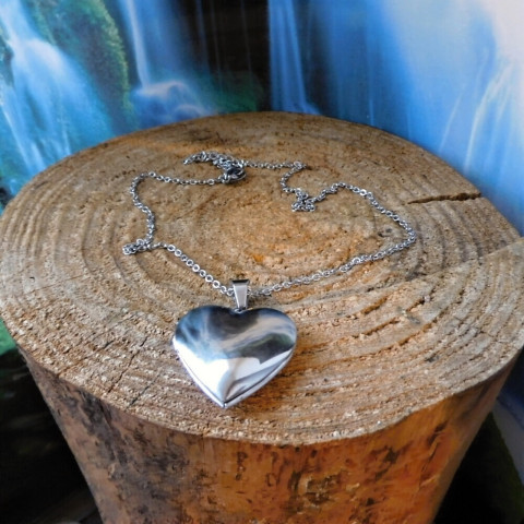 Náhrdelník- medailonek rozevírací náhrdelník srdce nerez medailonek 