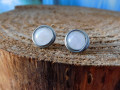 Naušnice,nerez, měsíční kámen