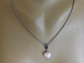 Náhrdelník -nerez, srdíčko imit.