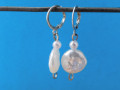 Naušnice-imit.keshi perly,nerez