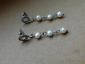 Naušnice,nerez,říční perly