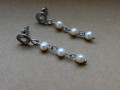 Naušnice,nerez,říční perly