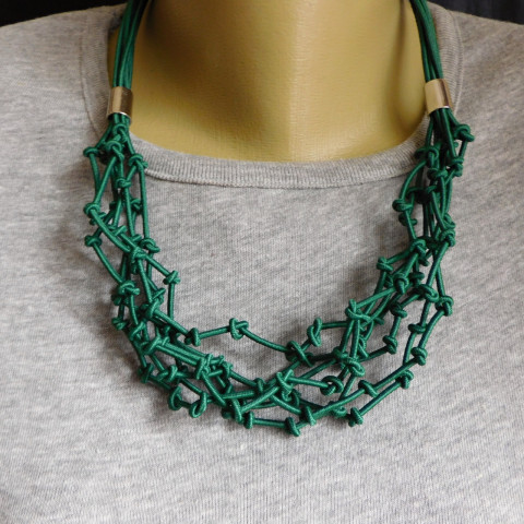 Náhrdelník součkový.... náhrdelník zelený nerez kuličky 