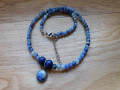 Náhrdelník - sodalit, lapis, nerez