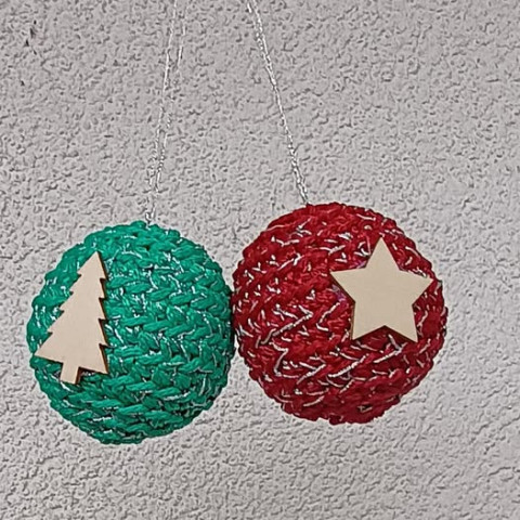 Sada 2 baněk dekorace vánoce vánoční ozdoba koulička baňka k zavěšení 