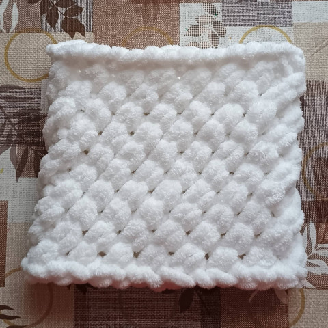 Puffy nákrčník bílý zimní nákrčník hřejivý teplý tunel 