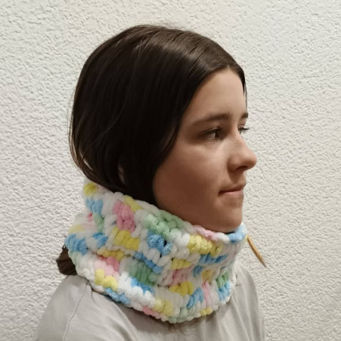 Dětský puffy nákrčník dětský zimní nákrčník hřejivý teplý tunel 