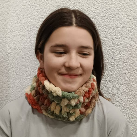 Dětský nákrčník melír dětský zimní nákrčník hřejivý teplý tunel 