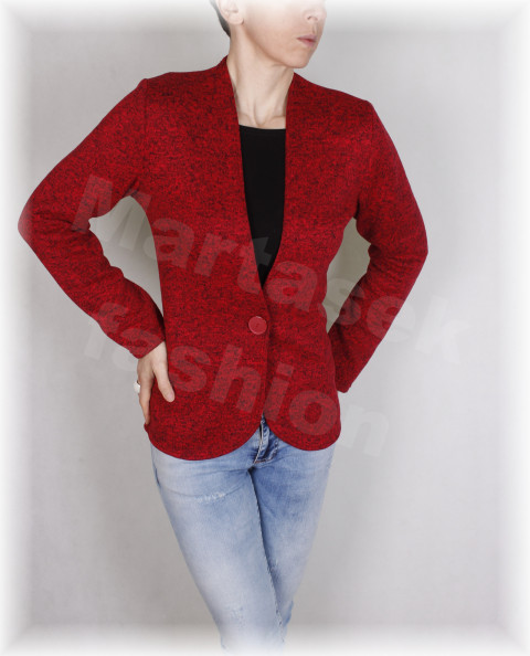 Kabátek na knoflík 5 (více barev) červená zelená modrá fialová černá šedá mikina svetr tyrkysová zimní úpletový podzimní kabát bunda kabátek melír celoroční hořčicová ostružinová kardigan volnočasová svetrovina 