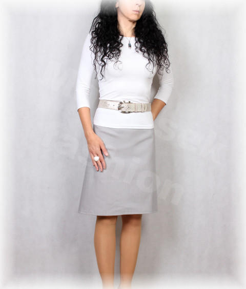 Sukně  riflová vz.818 šedá sukně léto dovolená celoroční riflová riflovina jednobarevná áčková pouzdrová 