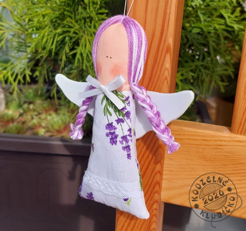 Andělky MINI plné levandule bílé 2 levandule andělka vonička andělka levandulová 