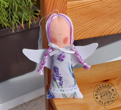 Andělky MINI plné levandule bílé 3 levandule andělka vonička andělka levandulová 