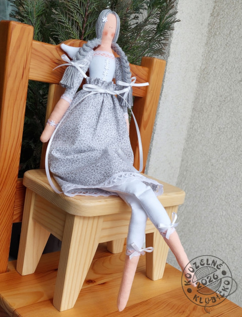 Andělka/Panenka NELINKA 45 cm dekorace dárek anděl andílek andělíček andělka křidélka šitý anděl letící andělka 