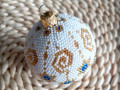 Baňka háčkovaná z korálků no.15