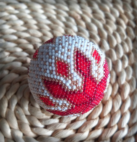 Baňka háčkovaná z korálků no.21 dekorace korálky vánoce sada ozdoba baňky koulička set vánoční ozdoba ozdůbka na stromeček baňka vánoční stromeček 