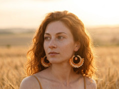 Háčkované náušnice - červené
