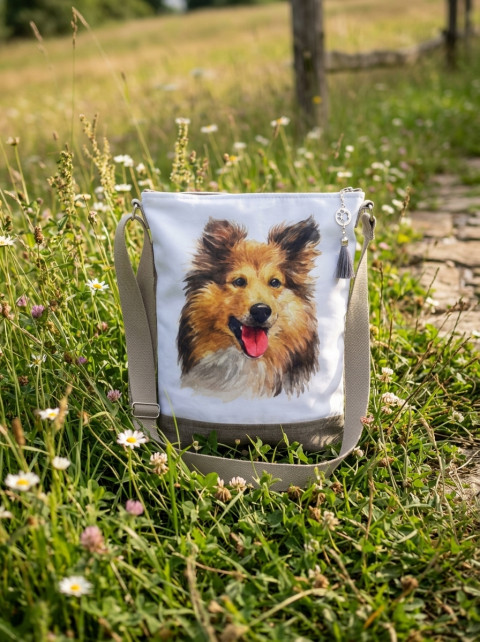 Crossbody - Kolie radost kabelky taška pes pejsek psík veselá pejskař sibiřský husky psí plemeno plemeno milovník psů psí miláček 