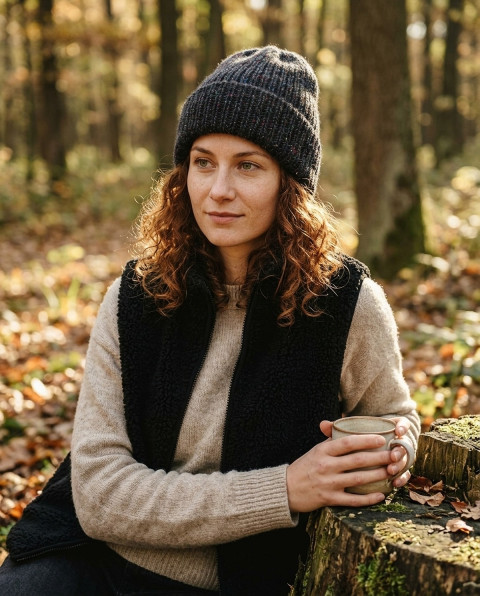 Pestrobarevný kulich no.10 kulich zima čepice pletení akryl duhový barevný veselý univerzální duha pestrobarevný unisex pokrývka hlavy módní doplněk hřeje 