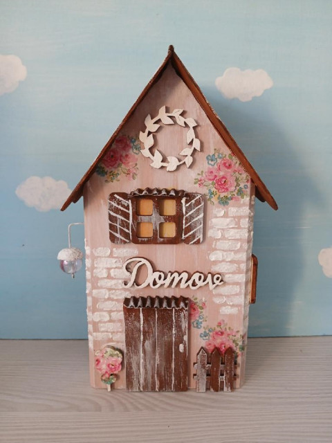Dřevěný dekorativní domeček č.7 dřevo dekorace domeček 
