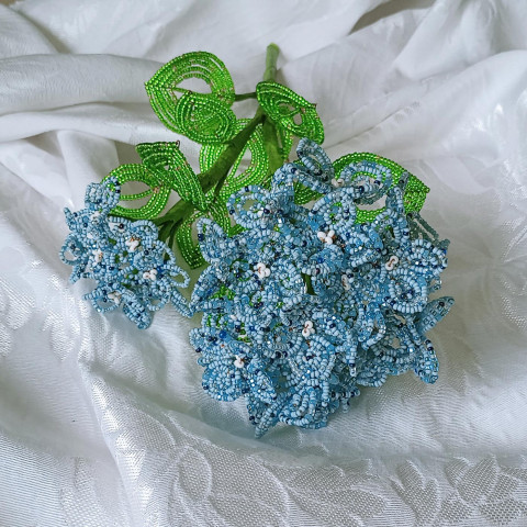 Hortenzie větvička dekorace dárek květina modrá narozeniny svátek kytička větvička hortenzie 