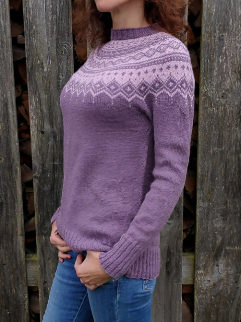 Norský luxusní pulovr svetr alpaka pletene norskyvzor 
