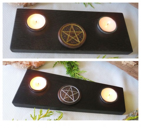 R 026 – Svícen s pentagramem řezbářství přívěsek svícen svíčka lampa fantasy přívěsky handmade magie ruční výroba obřad rituál pentagram larp relikvie smrti čarování svítící hůlka kouzelnické hůlky dřevěné hůlky magické hůlky česká výroba severské runy starší futhark hůlky s runami kouzelná relikvie pohané 