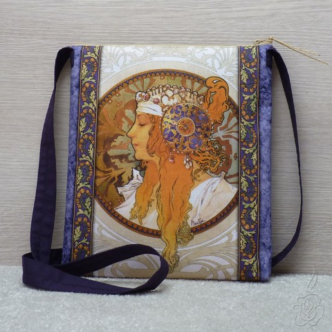 Kabelka Alfons Mucha - Byzantinka mucha barevná kabelka kabelka s muchou látková kabelka crossbody kabelka 