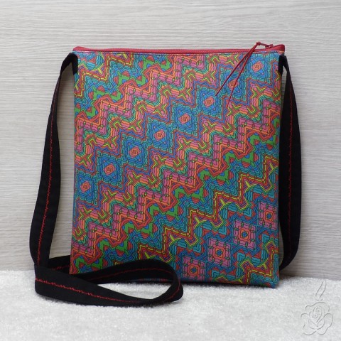 Crossbody kabelka se vzorem barevná kabelka vzorovaná kabelka látková kabelka crossbody kabelka 