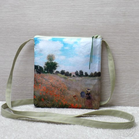 Malá kabelka - Claude Monet malá kabelka crossbody barevná kabelka monet kabelka s obrazem 