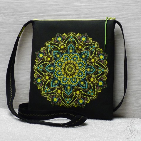 Barevná kabelka s mandalou Dot Art barevná kabelka kabelka s mandalou vzorovaná kabelka látková kabelka crossbody kabelka 