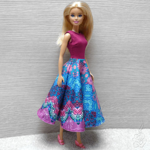 Barevné šaty pro Barbie šaty pro panenku oblečky pro panenku šaty pro barbie dlouhé šaty pro barbie 