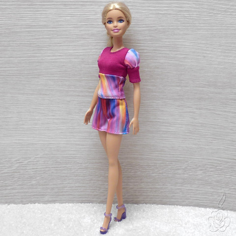 Šortky a tričko pro Barbie oblečky pro panenku tričko pro barbie šortky pro barbie komplet pro panenku 