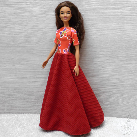 Dlouhé šaty pro Barbie šaty pro panenku oblečky pro panenku dlouhé šaty pro barbie barevné šaty pro barbie 