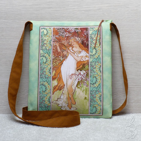 Kabelka Alfons Mucha - Jaro alfons mucha barevná kabelka kabelka s muchou látková kabelka crossbody kabelka  Kabelka Alfons Mucha - Jaro alfons mucha barevná kabelka kabelka s muchou látková kabelka crossbody kabelka