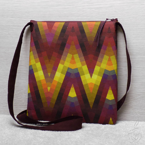 Barevná vzorovaná kabelka - Vilma barevná kabelka vínová kabelka vzorovaná kabelka látková kabelka crossbody kabelka kabelka se vzorem  Barevná vzorovaná kabelka - Vilma barevná kabelka vínová kabelka vzorovaná kabelka látková kabelka crossbody kabelka kabelka se vzorem