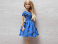 Modré šatičky pro Barbie