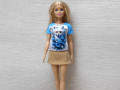 Tričko s bílou liškou pro Barbie