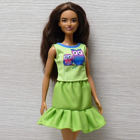 Tílko se sovičkami pro Barbie oblečky pro panenku tílko pro barbie tílko pro panenku 