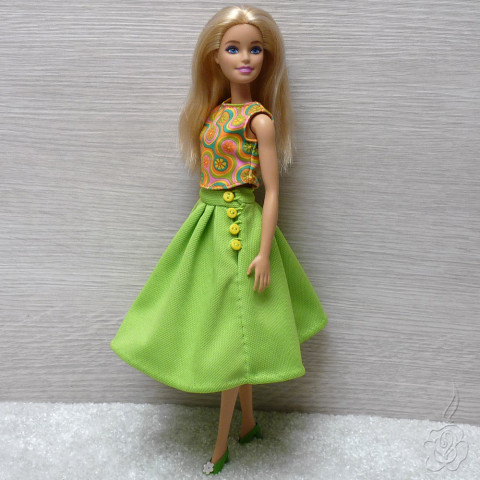 Sukně a top pro Barbie oblečky pro panenku sukně pro panenku tílko pro barbie 