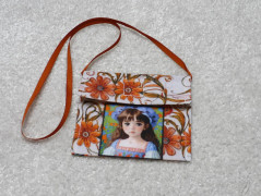 Kulatá kabelka - Zlatohnědá