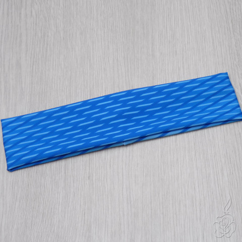 Modrá elastická čelenka pružná čelenka modrá čelenka látková čelenka elastická čelenka vzorovaná čelenka 
