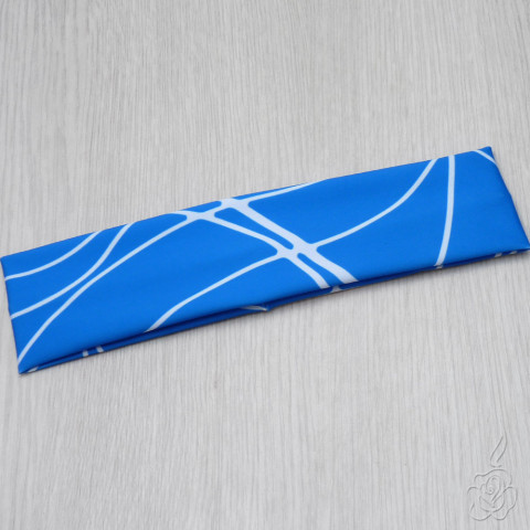 Modrá elastická čelenka pružná čelenka modrá čelenka látková čelenka elastická čelenka vzorovaná čelenka 