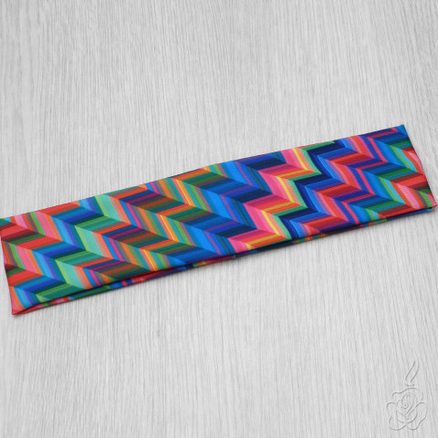 Elastická čelenka - Missoni styl pružná čelenka látková čelenka barevná čelenka elastická čelenka vzorovaná čelenka 
