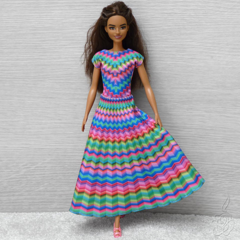 Barevné šaty pro Barbie oblečky pro barbie šatičky pro barbie oblečky pro panenku šaty pro barbie oblečky pro sběratele 