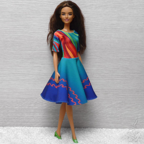 Barevné šaty pro Barbie oblečky pro barbie šatičky pro barbie oblečky pro panenku oblečky pro sběratele mini pro barbie 
